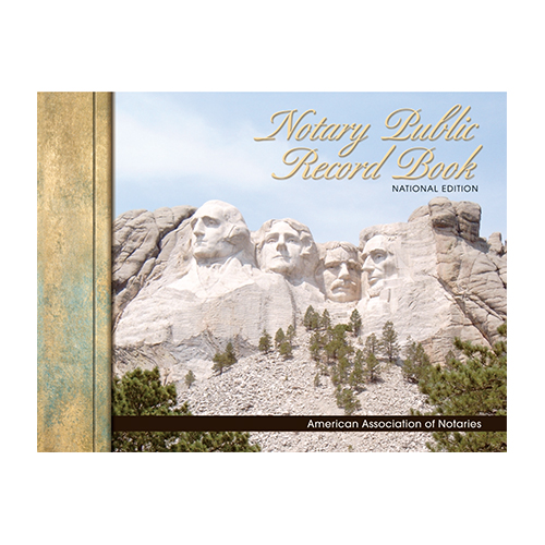 Montana Notary Public Record Book (Journal) - Mount Rushmore Memorial Cover